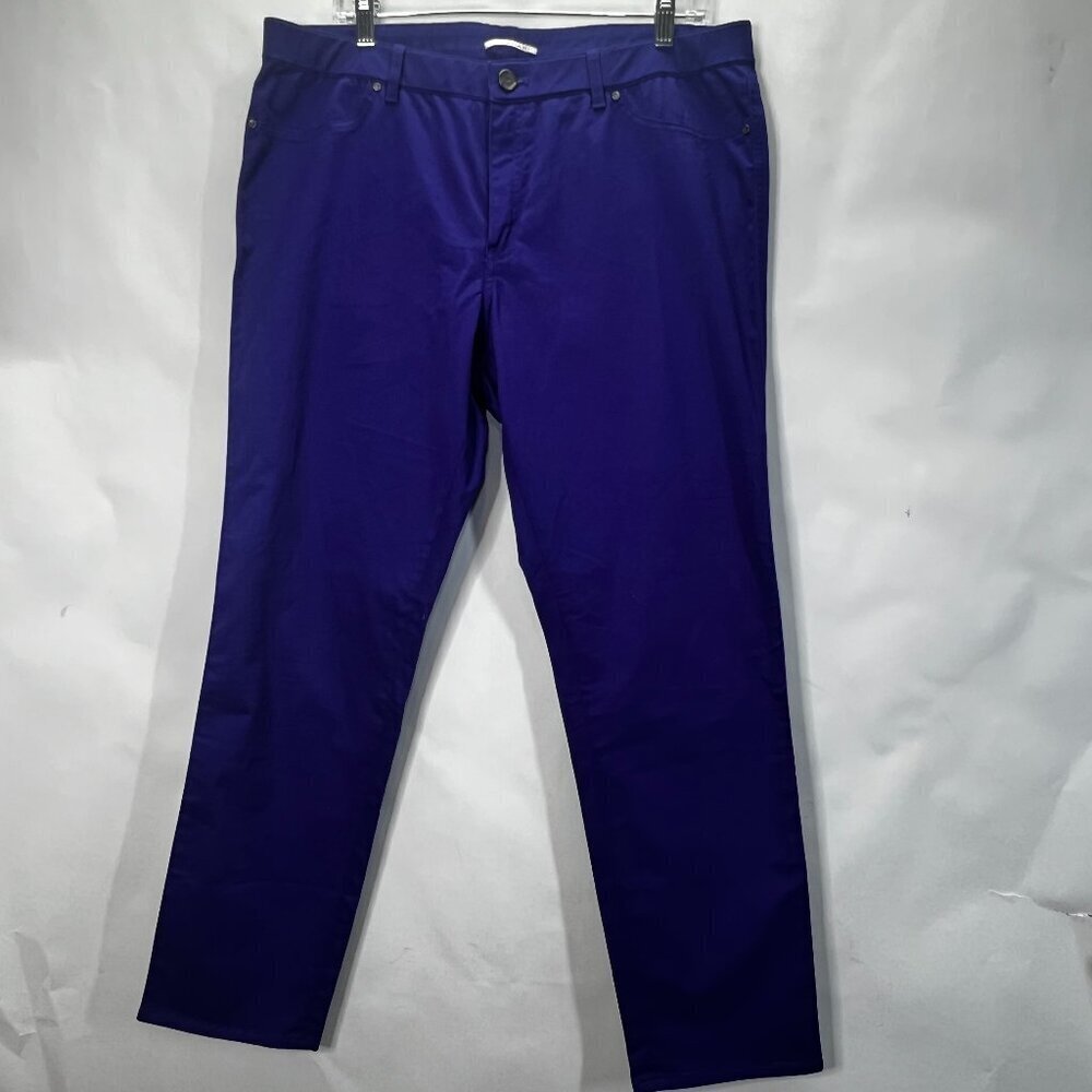 Tahari Blue Plus Size Pants Stretch NWOT Size 16